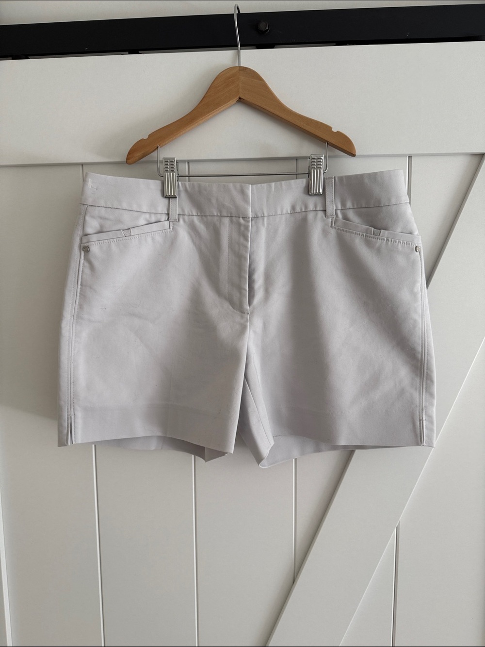 White House Black Market Light Grey Tailored Dress Shorts
